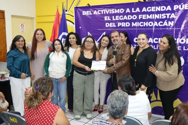Culmina con éxito el taller de capacitación “Del Activismo a la Agenda Pública: El legado feminista del PRD Michoacán”